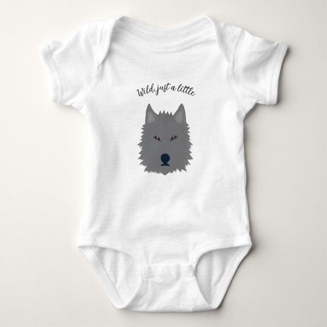 Wolf Baby Strampler (Vorderseite)