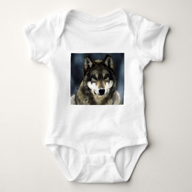 Wolf Baby Strampler (Vorderseite)