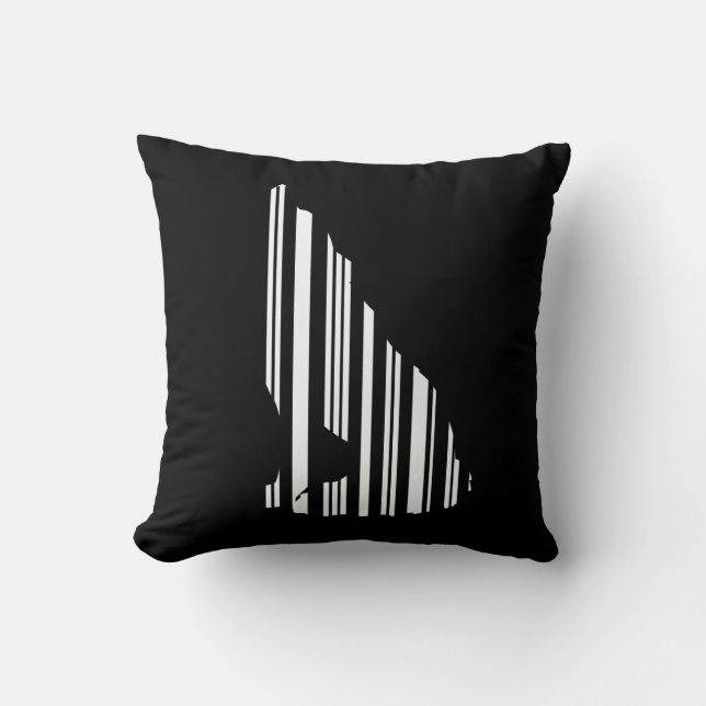 WOLF BAR CODE Howl Barcode Muster Design Kissen (Vorderseite)