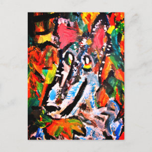 Wolf Beauty Herbst Jigsaw Puzzle Postkarte