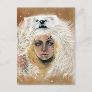 Wolf Beauty PostCard Postkarte