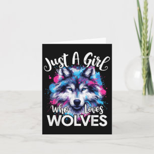 Wolf begegnen nur einem Mädchen, das Wölfe Liebe Karte