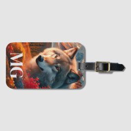 Wolf bei Sunset Identification Gepäckanhänger