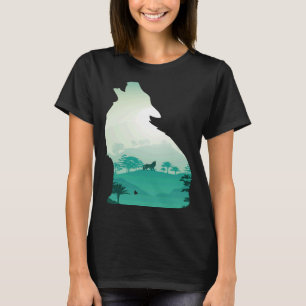 Wolf BergWolf Wildtier Tier gefährdet Tier A T-Shirt