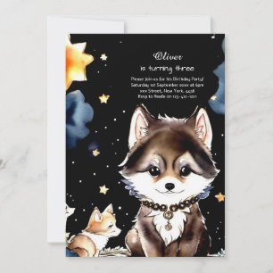 Wolf Birthday Einladung