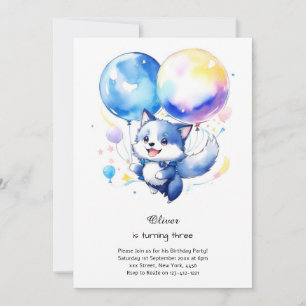 Wolf Birthday Einladung