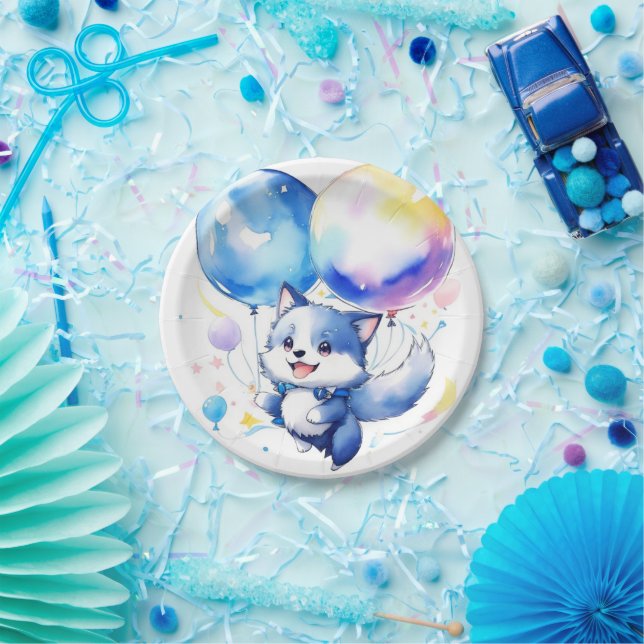 Wolf Birthday Pappteller (Party)