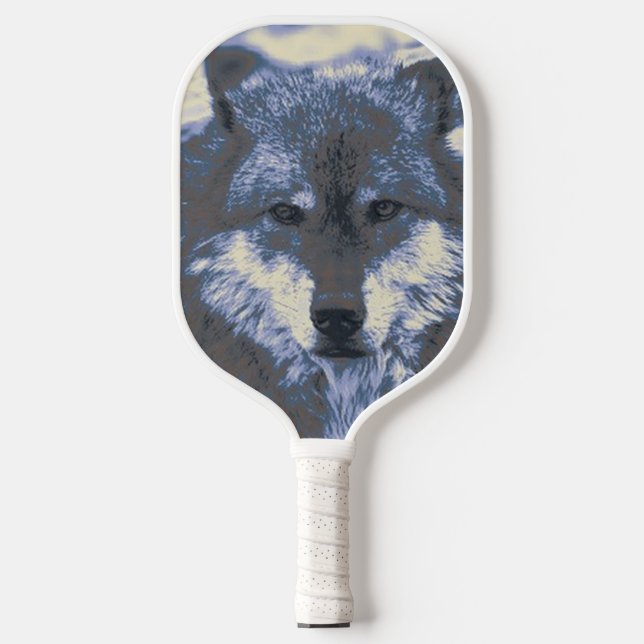 Wolf, blau pickleball schläger (Vorderseite)