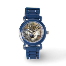 Wolf - Blende mit schwarzen Zahlen Beobachten Armbanduhr