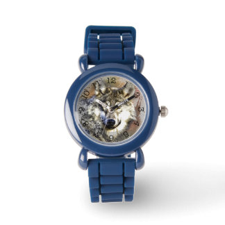 Wolf - Blende mit schwarzen Zahlen Beobachten Armbanduhr