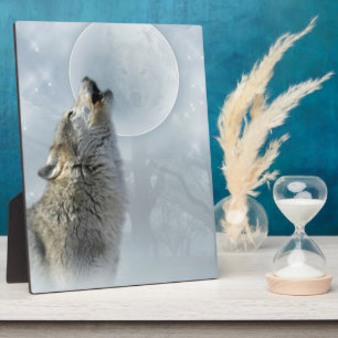 Wolf Blue Moon Plaque 8X10 Fotoplatte