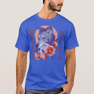 Wolf Blume Japanische Natur T-Shirt