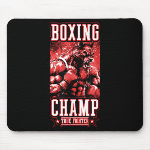 Wolf-Box-Champion _ Boxer-Kämpfer-Motivation Mousepad