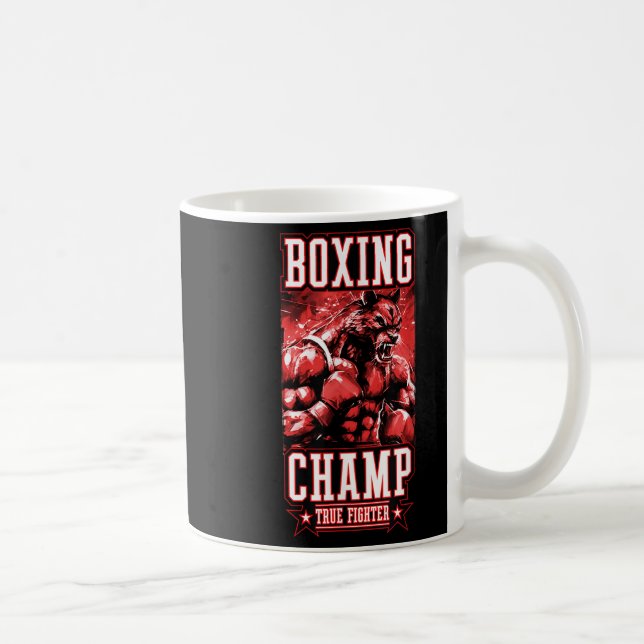 Wolf-Boxen-Champion _ Boxer-Kämpfer-Motivation  Kaffeetasse (Rechts)