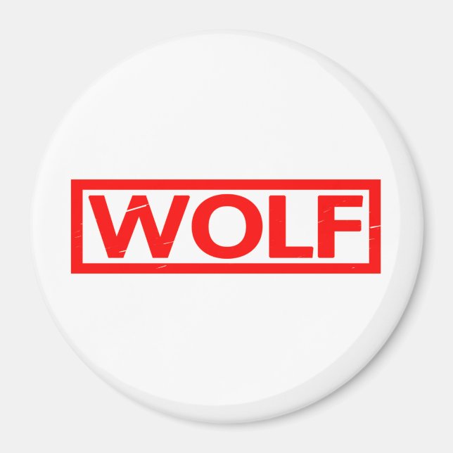 Wolf Briefmarke Magnet (Vorne)