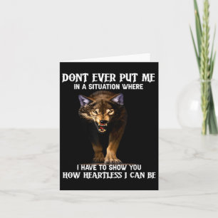 Wolf bringt mich nie in eine Situation, in der ich Karte