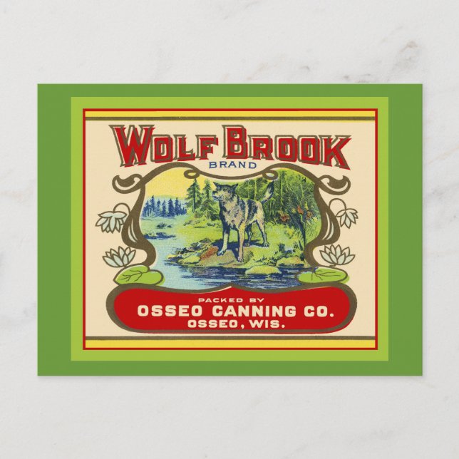 Wolf Brook Wisconsin Postkarte (Vorderseite)