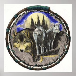 Wolf Brothers Lakota Artist Print Poster