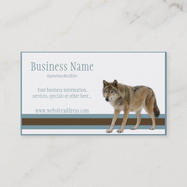 Wolf Business Cards Visitenkarte (Vorderseite)