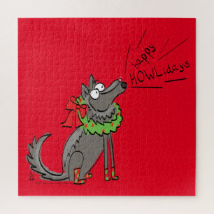 Wolf Christmas Funny Niedlich Kids