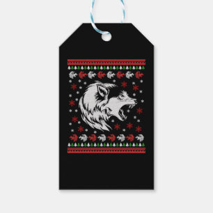 Wolf Christmas Geschenkanhänger
