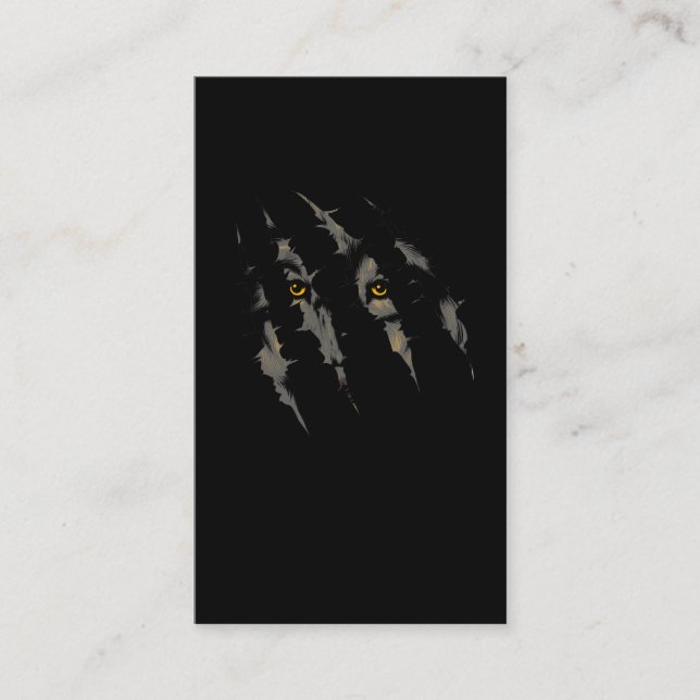 Wolf Claw krratch Wolves Forest Animal Visitenkarte (Vorderseite)