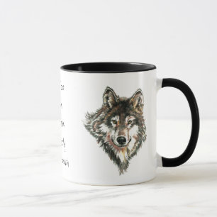 Wolf Code Quote, Wolves Animal Tasse