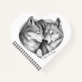 Wolf Couple Notizbuch