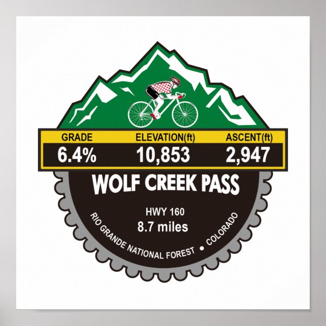 WOLF CREEK PASS- RIO GRANDE NF, CO -"BERG" POSTER (Vorne)