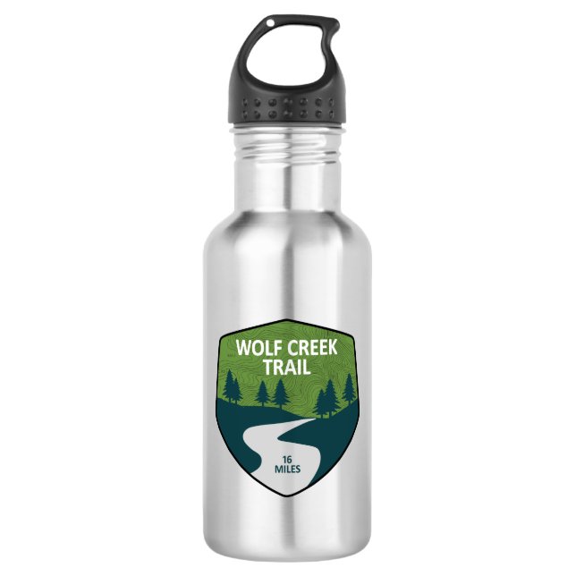 Wolf Creek Trail Dayton Ohio Edelstahlflasche (Vorderseite)