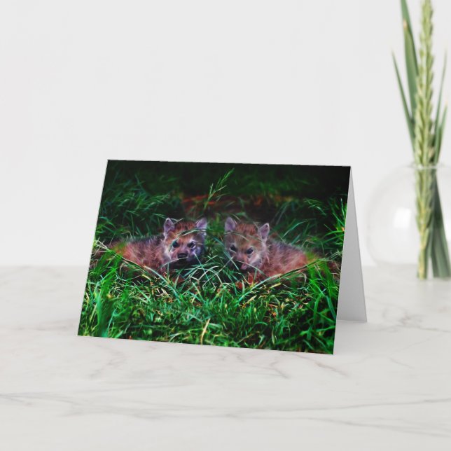 Wolf CUB Feiertagskarte (Vorderseite)