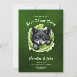 Wolf cub in the green: einladung