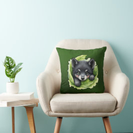 Wolf cub in the green: kissen