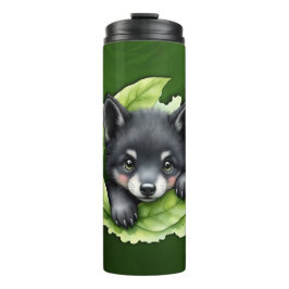 Wolf cub in the green: thermosbecher