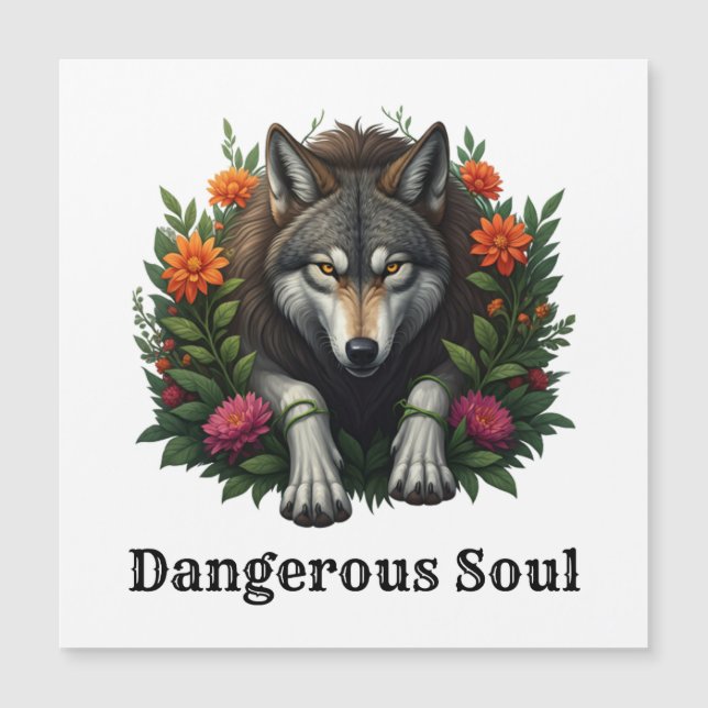 Wolf Dangerous Soul Magnetkarte (Vorderseite)