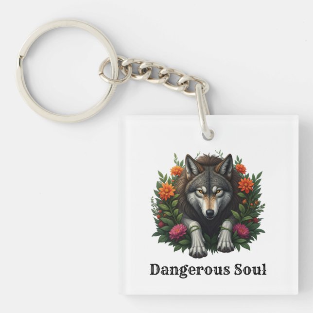 Wolf Dangerous Soul Schlüsselanhänger (Vorderseite)