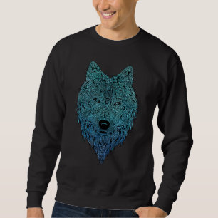 Wolf des Nachthimmels erhellt die Tierwelt Sweatshirt