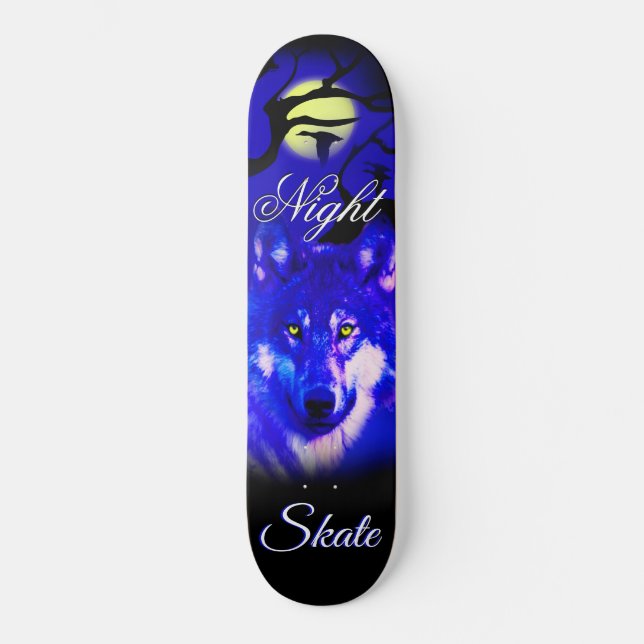 wolf design skateboard (Vorderseite)