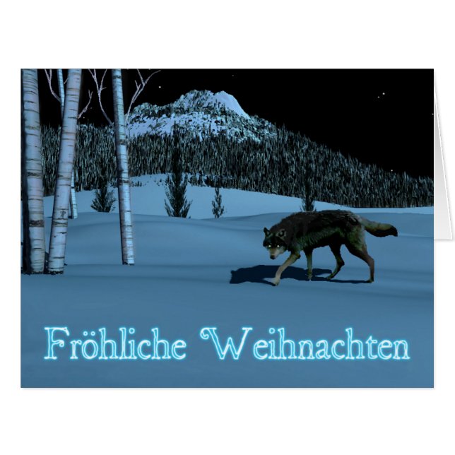 Wolf d'hiver - Fröhliche Weihnachten (Devant horizontal)