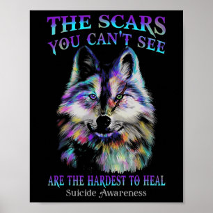 Wolf Die Narben, die man nicht sehen kann, sind am Poster