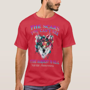 Wolf Die Narben, die Sie nicht sehen können, sind T-Shirt