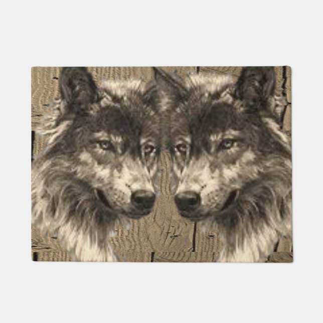 Wolf Doormat Fußmatte (Vorderseite)