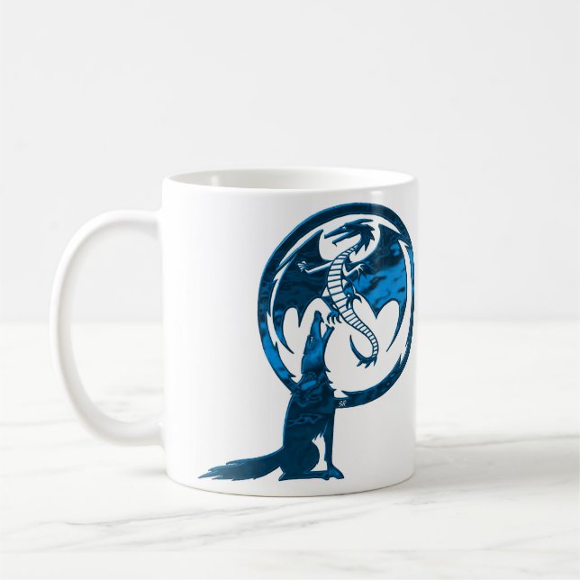 Wolf & Drachenblaue Tasse (Links)
