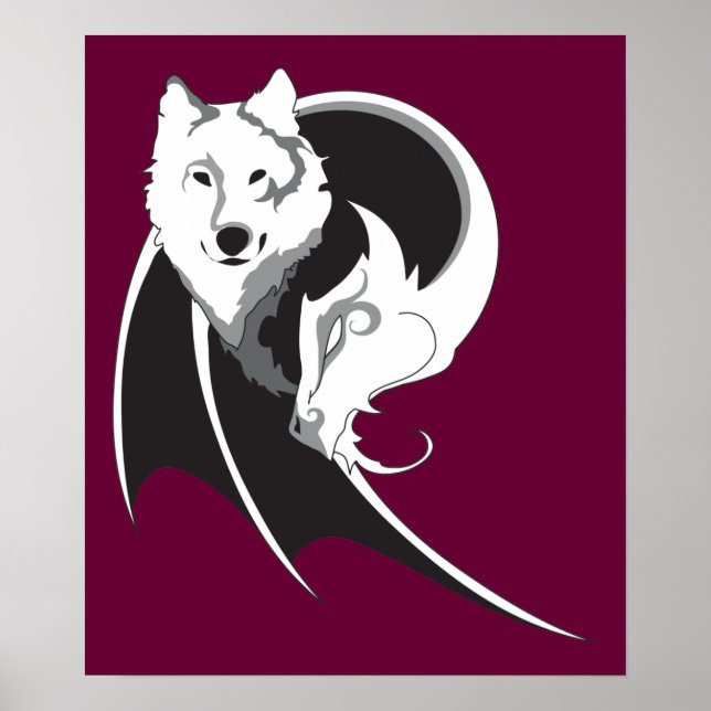 Wolf & Dragon Print Poster (Vorne)