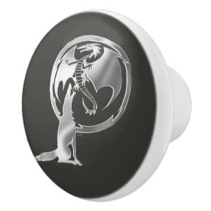 Wolf & Dragon Silver Keramik kob Keramikknauf