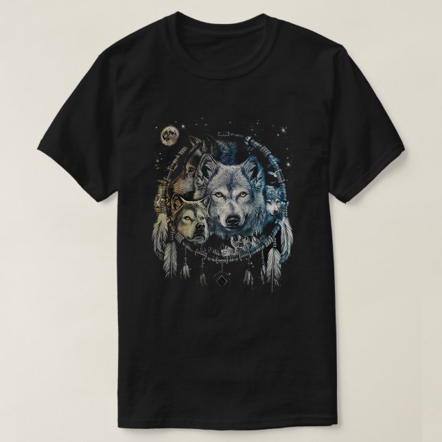 Wolf Dream Catcher T-Shirt (Design vorne)
