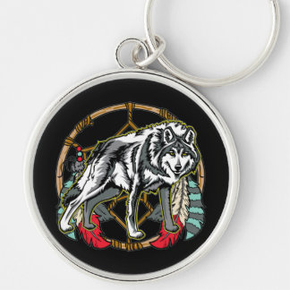 Wolf Dreamcatcher Schlüsselanhänger