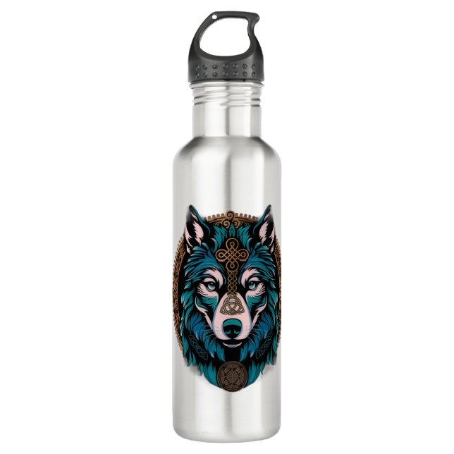 Wolf Edelstahlflasche (Vorderseite)