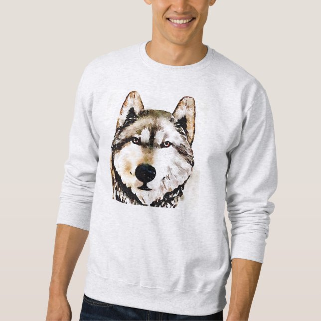 Wolf-Erdtöne Sweatshirt (Vorderseite)