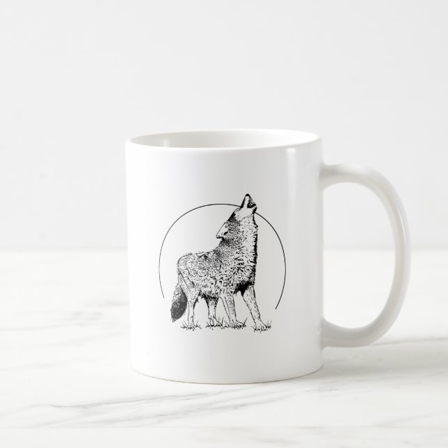 WOLF-ETIKETT KAFFEETASSE (Rechts)